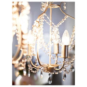 IKEA KRISTALLER Chandelier, 3-armed, silver-colour/glass | IKEA ceiling lights | Eachdaykart - EachDayKart