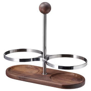 IKEA KROSAMOS Holder for jars/bottles, walnut/steel | Spice & condiment stands | Storage & organisation | Eachdaykart - EachDayKart