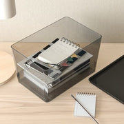 IKEA KUGGIS Box with lid, transparent black | IKEA Paper & media boxes | IKEA Storage boxes & baskets | IKEA Small storage & organisers | Eachdaykart - EachDayKart