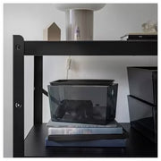 IKEA KUGGIS Box with lid, transparent black | IKEA Paper & media boxes | IKEA Storage boxes & baskets | IKEA Small storage & organisers | Eachdaykart - EachDayKart