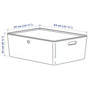 IKEA KUGGIS Box with lid, white | IKEA Paper & media boxes | IKEA Storage boxes & baskets | IKEA Small storage & organisers | Eachdaykart - EachDayKart
