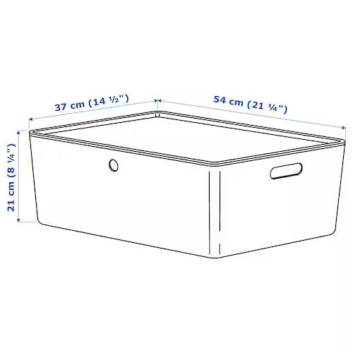 IKEA KUGGIS Box with lid, white | IKEA Paper & media boxes | IKEA Storage boxes & baskets | IKEA Small storage & organisers | Eachdaykart - EachDayKart
