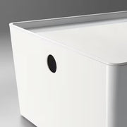 IKEA KUGGIS Box with lid, white | IKEA Paper & media boxes | IKEA Storage boxes & baskets | IKEA Small storage & organisers | Eachdaykart - EachDayKart