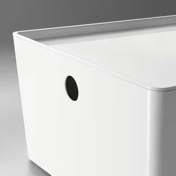 IKEA KUGGIS Box with lid, white | IKEA Paper & media boxes | IKEA Storage boxes & baskets | IKEA Small storage & organisers | Eachdaykart - EachDayKart
