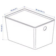 IKEA KUGGIS Box with lid, white | IKEA Paper & media boxes | IKEA Storage boxes & baskets | IKEA Small storage & organisers | Eachdaykart - EachDayKart