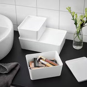 IKEA KUGGIS Box with lid, white | IKEA Paper & media boxes | IKEA Storage boxes & baskets | IKEA Small storage & organisers | Eachdaykart - EachDayKart
