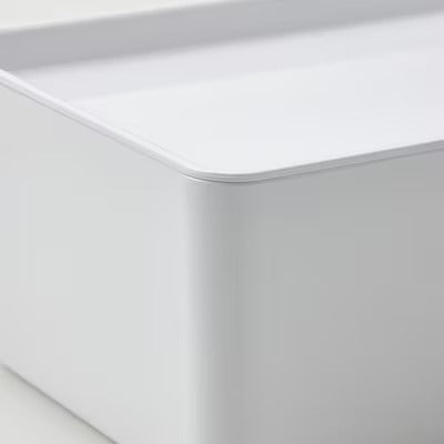 IKEA KUGGIS Box with lid, white | IKEA Paper & media boxes | IKEA Storage boxes & baskets | IKEA Small storage & organisers | Eachdaykart