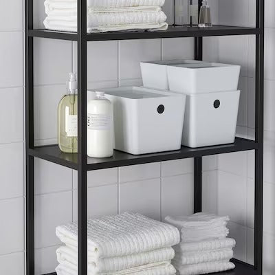 IKEA KUGGIS Box with lid, white | IKEA Paper & media boxes | IKEA Storage boxes & baskets | IKEA Small storage & organisers | Eachdaykart - EachDayKart