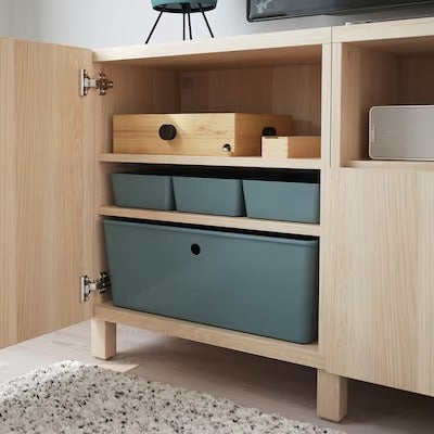 IKEA KUGGIS Storage box with lid, turquoise | IKEA Paper & media boxes | IKEA Storage boxes & baskets | IKEA Small storage & organisers | Eachdaykart - EachDayKart