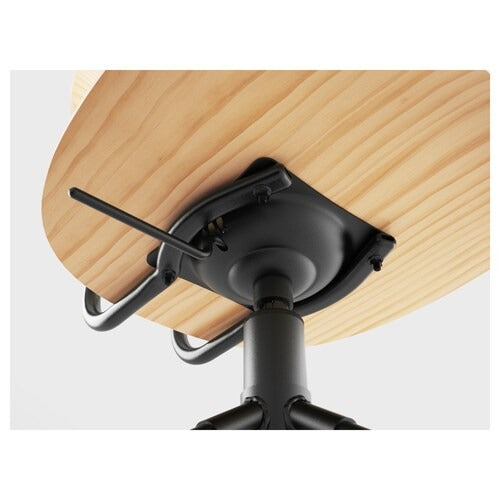 IKEA KULLABERG Swivel chair, pine/black | IKEA Desk chairs for home | IKEA Desk chairs | Eachdaykart - EachDayKart