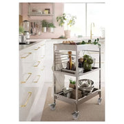 IKEA KUNGSFORS Kitchen trolley, stainless steel | IKEA Kitchen islands & trolleys | IKEA Trolleys | Eachdaykart - EachDayKart