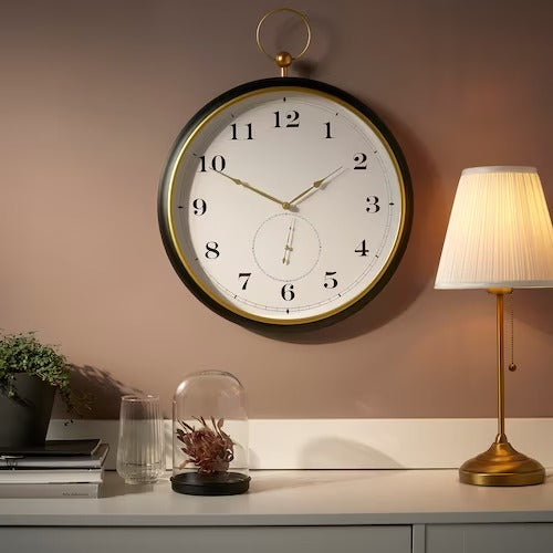 IKEA KUTTERSMYCKE Wall clock, black | IKEA Wall & table clocks | Eachdaykart - EachDayKart