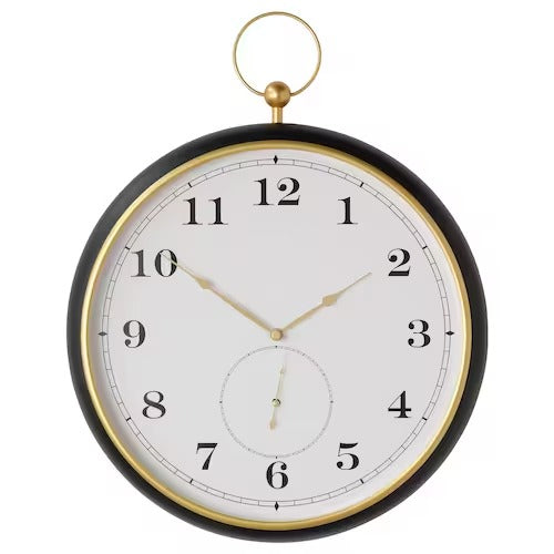 IKEA KUTTERSMYCKE Wall clock, black | IKEA Wall & table clocks | Eachdaykart - EachDayKart