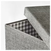 IKEA KVARNVIK Storage box with lid, grey | IKEA Paper & media boxes | IKEA Storage boxes & baskets | IKEA Small storage & organisers | Eachdaykart - EachDayKart