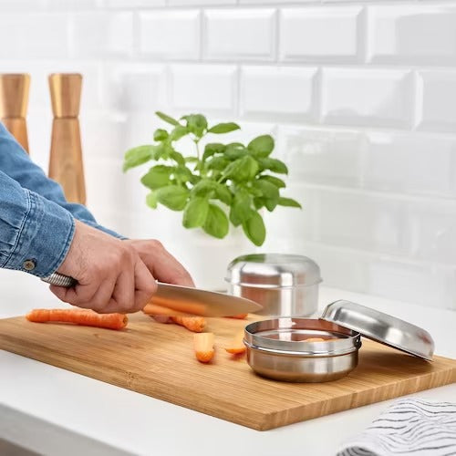 IKEA LATTUGGAD Snack container, set of 2, stainless steel | Food containers | Storage & organisation | Eachdaykart - EachDayKart