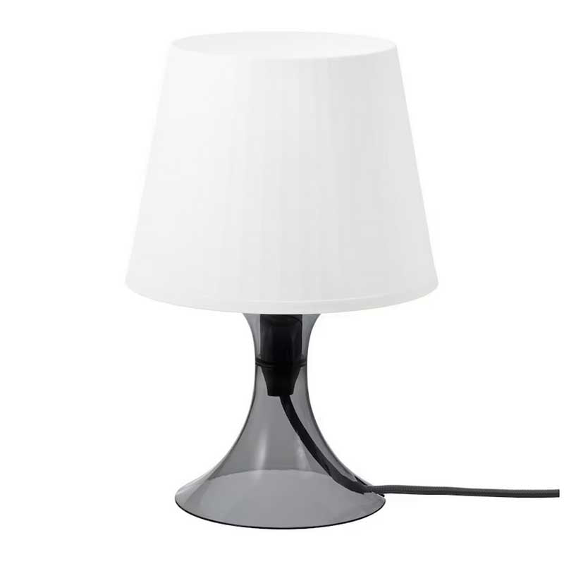 LAMPAN Table lamp, dark grey/white - IKEA - EachDayKart