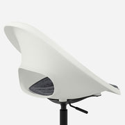 IKEA LOBERGET / MALSKAR Swivel chair + pad, white black/dark grey | IKEA Desk chairs for home | IKEA Desk chairs | Eachdaykart - EachDayKart