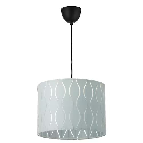 IKEA LÖKNÄS / SUNNEBY Pendant lamp, blue/silver-colour, 42 cm (17 ") | IKEA ceiling lights | Eachdaykart - EachDayKart