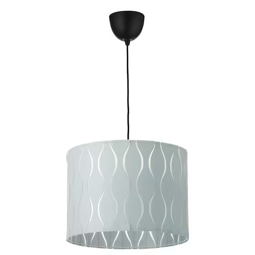 IKEA LÖKNÄS / SUNNEBY Pendant lamp, blue/silver-colour, 42 cm (17 ") | IKEA ceiling lights | Eachdaykart
