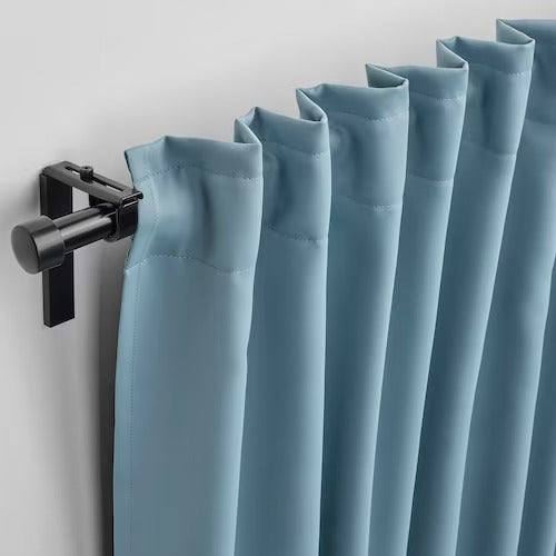 MAJGULL block-out curtains, 1 pair, dark turquoise, 145x250 cm (57x98) -  IKEA