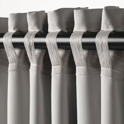IKEA MAJGULL Room darkening curtains, 1 pair, light grey | IKEA Room darkening curtains | IKEA Curtains | Eachdaykart - EachDayKart