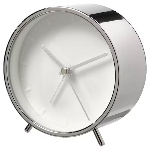 IKEA MALLHOPPA Alarm clock, low-voltage/silver-colour