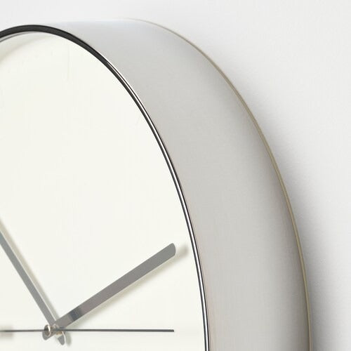IKEA MALLHOPPA Wall clock, low-voltage/silver-colour | IKEA Wall & table clocks | Eachdaykart - EachDayKart