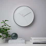 IKEA MALLHOPPA Wall clock, low-voltage/silver-colour | IKEA Wall & table clocks | Eachdaykart - EachDayKart