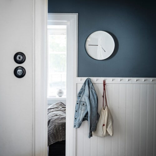 IKEA MALLHOPPA Wall clock, low-voltage/silver-colour | IKEA Wall & table clocks | Eachdaykart - EachDayKart