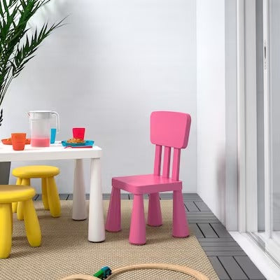 IKEA MAMMUT Children's chair, in/outdoor/pink | IKEA Small chairs | IKEA Children's chairs | Eachdaykart