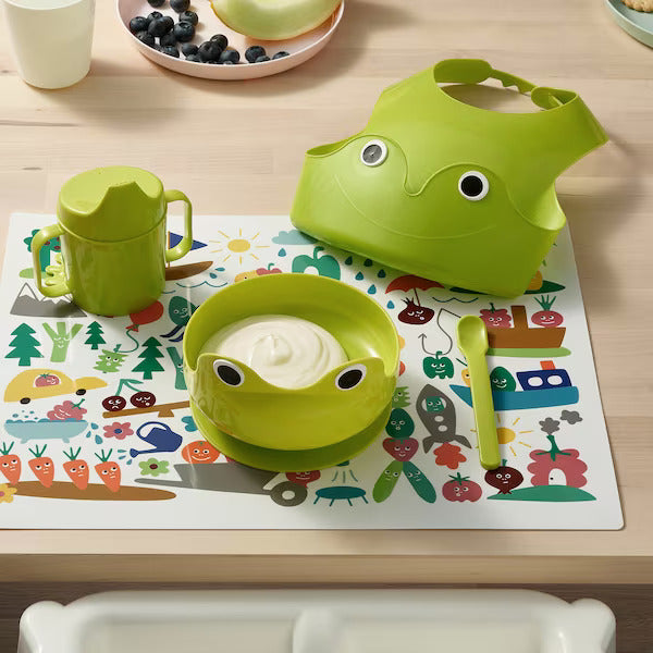 IKEA MATA 4-piece eating set, green | IKEA Nursing, feeding & eating | Eachdaykart