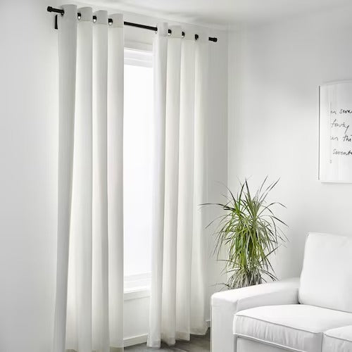 IKEA MERETE Room darkening curtains, 1 pair, white | IKEA Room darkening curtains | IKEA Curtains | Eachdaykart - EachDayKart