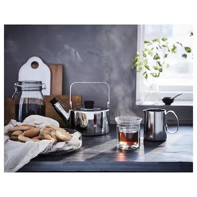 IKEA METALLISK Kettle, stainless steel | IKEA Coffee makers & accessories | IKEA Coffee & tea | Eachdaykart