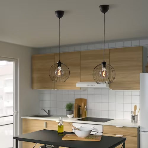 IKEA MOLNART LED bulb E27 140 lumen, globe grey clear glass, 125 mm (5 ") | IKEA LED bulbs | Eachdaykart - EachDayKart