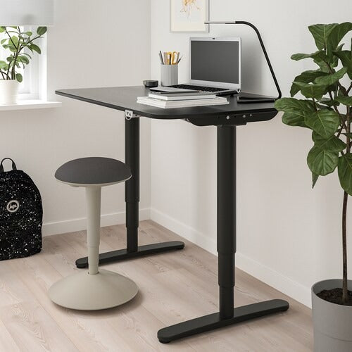 IKEA NILSERIK Standing support, beige/Vissle dark grey | IKEA Desk chairs for home | IKEA Desk chairs | Eachdaykart - EachDayKart