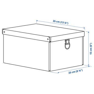 IKEA NIMM Storage box with lid, black | IKEA Paper & media boxes | IKEA Storage boxes & baskets | IKEA Small storage & organisers | Eachdaykart - EachDayKart
