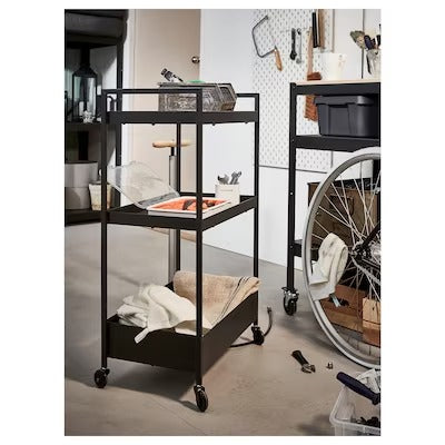 IKEA NISSAFORS Trolley, black | IKEA Kitchen islands & trolleys | IKEA Trolleys | Eachdaykart - EachDayKart