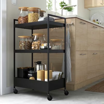 IKEA NISSAFORS Trolley, black | IKEA Kitchen islands & trolleys | IKEA Trolleys | Eachdaykart - EachDayKart