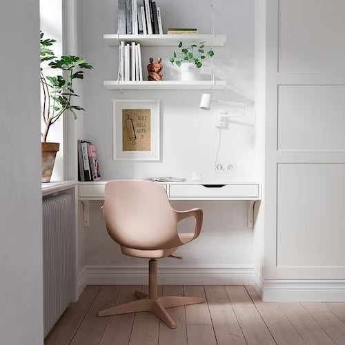 IKEA ODGER Swivel chair, white/beige | IKEA Desk chairs for home | IKEA Desk chairs | Eachdaykart - EachDayKart