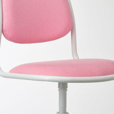 IKEA ORFJALL Children's desk chair, white/Vissle pink | IKEA Children's desk chairs | IKEA Children's chairs | Eachdaykart