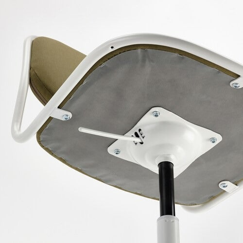 IKEA ORFJALL Swivel chair, white/Vissle yellow-green | IKEA Desk chairs for home | IKEA Desk chairs | Eachdaykart - EachDayKart