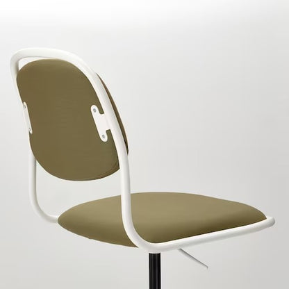 IKEA ORFJALL Swivel chair, white/Vissle yellow-green | IKEA Desk chairs for home | IKEA Desk chairs | Eachdaykart