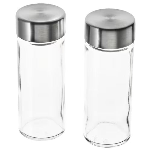 IKEA ORTFYLLD Spice jar, glass/stainless steel | Spice & condiment stands | Storage & organisation | Eachdaykart - EachDayKart