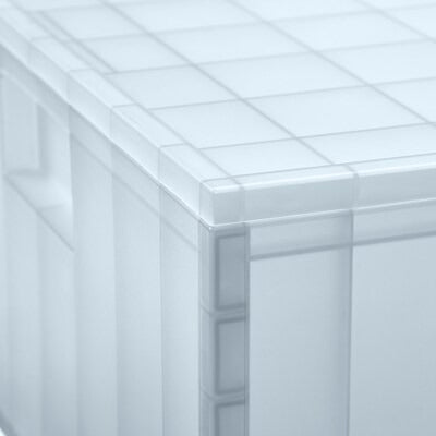 IKEA PANSARTAX Storage box with lid, transparent grey-blue | IKEA Secondary storage boxes | IKEA Storage boxes & baskets | IKEA Small storage & organisers | Eachdaykart - EachDayKart