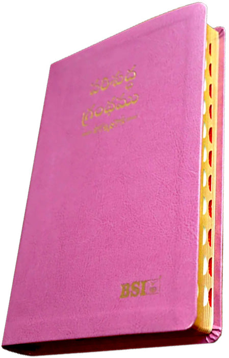 Telugu OV Gilt DY TI Dark Pink PU Yaap | Telugu Bibles | Bibles in Telugu