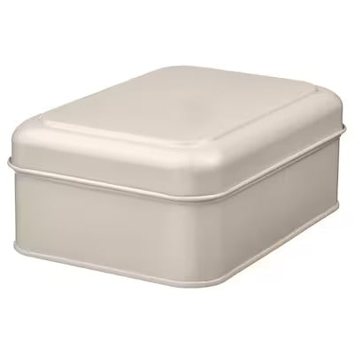 IKEA PLOGFARA Storage box with lid, light beige | IKEA Paper & media boxes | IKEA Storage boxes & baskets | IKEA Small storage & organisers | Eachdaykart