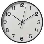 IKEA PLUTTIS Wall clock, low-voltage/black | IKEA Wall & table clocks | Eachdaykart - EachDayKart