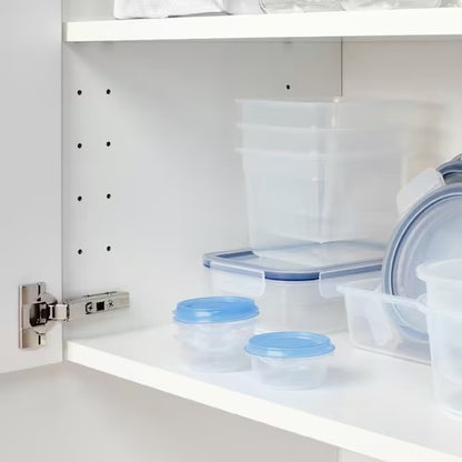 IKEA PRUTA Food container, transparent/blue PACK OF 3 | Food containers | Storage & organisation | Eachdaykart