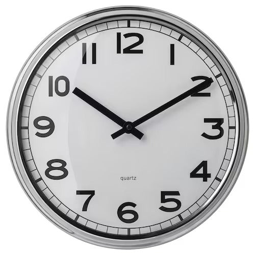 IKEA PUGG Wall clock, low-voltage/stainless steel | IKEA Wall & table clocks | Eachdaykart - EachDayKart