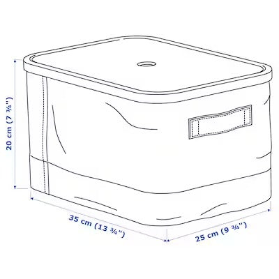IKEA RABBLA Box with lid | IKEA Clothes boxes | IKEA Storage boxes & baskets | IKEA Small storage & organisers | Eachdaykart